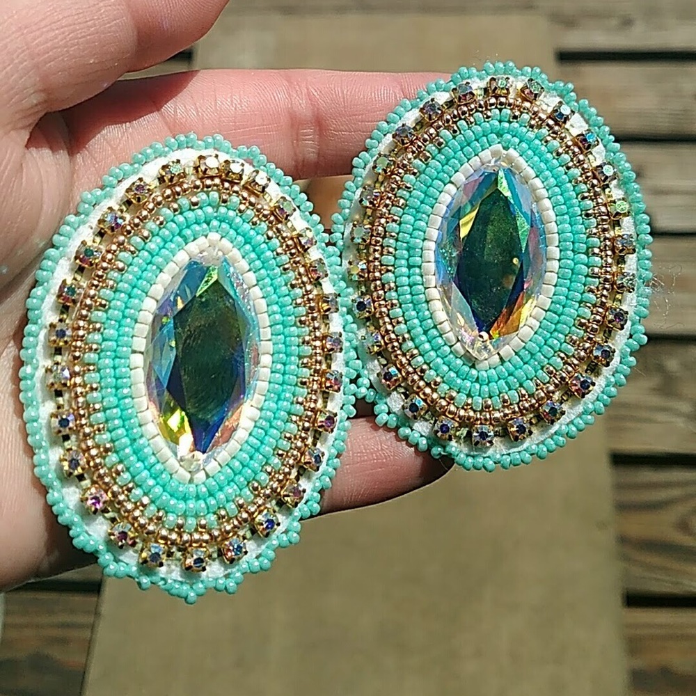 Native American beaded earrings.